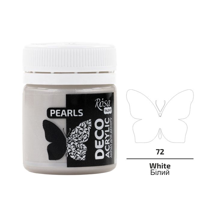 ROSA TALENT Vernice decorativa acrilica perlata 20 ml | 72 White