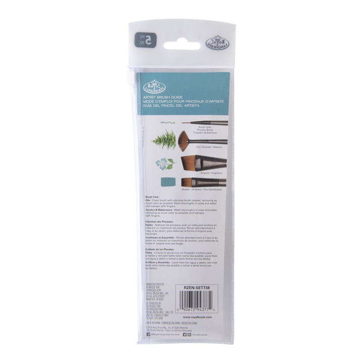 Royal and Langnickel Set di pennelli per pittura Zen 73