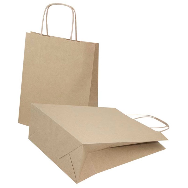 Sacchetto di carta marrone 180x80x225 mm 10 pz.