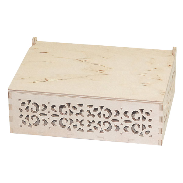 Sactola in legno intagliata 232x172x82 mm (semiprodotti in)