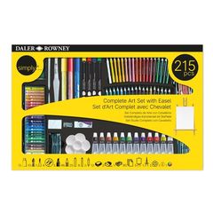 Set artistico Daler-Rowney con tela e cavalletto | 215 pezzi