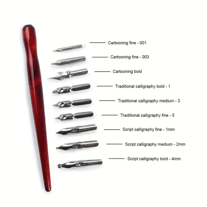 Set calligrafia 10 pezzi