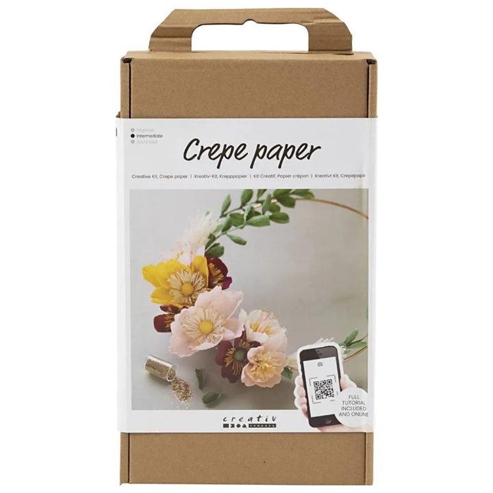 Set creativo | Corona di carta crespa con fiori