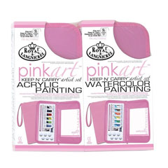 Set dei colori acrilici e ad acquerello - confezione doppia Pink Art TWIN SET 