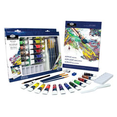 Set dei colori acrilici Essentials nella scatola di cartone - 21 pezzo