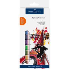 Set dei colori acrilici per principianti FABER - CASTELL - 12 pezzi