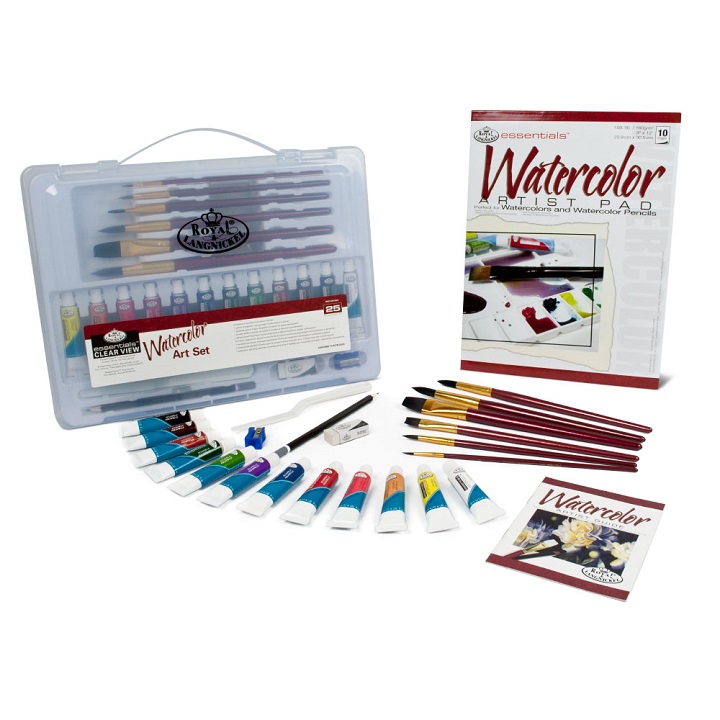 Set dei colori ad acquerello Essentials nella valigetta - 25 pezzi