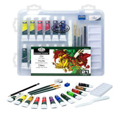 Set dei colori ad olio Essentials nella valigetta - 21 pezzo