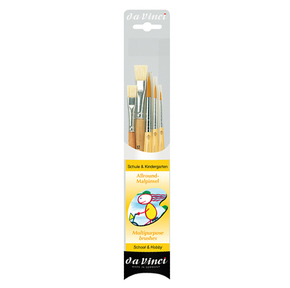 Set dei pennelli da Vinci JUNIOR 4211 per scuola e hobby - 5 pezzi 