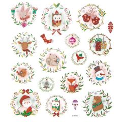 Set di adesivi di Capodanno 18 pz  | Ghirlande di Natale
