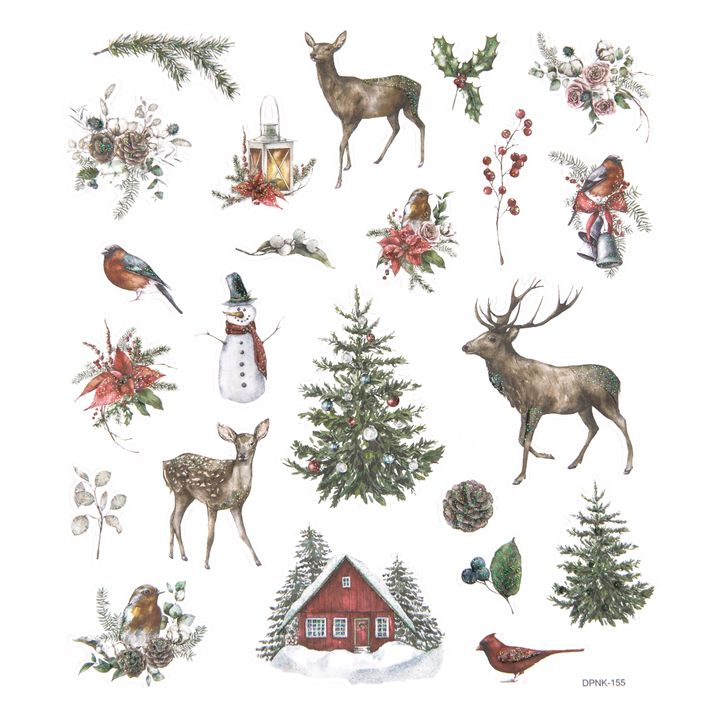 Set di adesivi di Natale 23 pz  | Vacanza nella natura