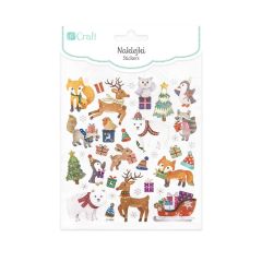 Set di adesivi di Natale 38 pz   | Animali in inverno