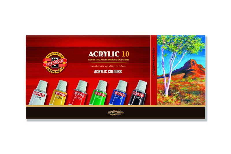 Set di colori acrilici 10X16ML (KOH-I-NOOR - Colori Acrilici)