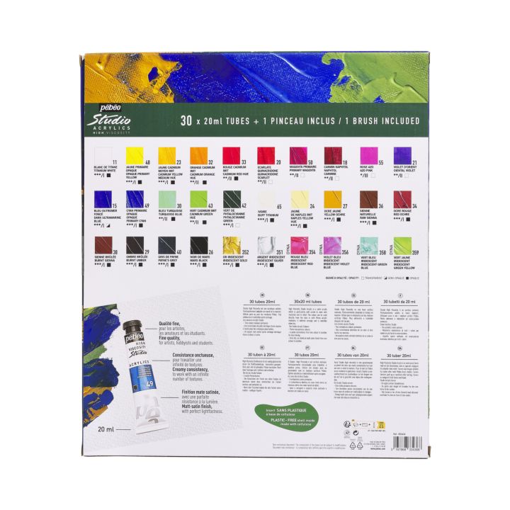 Set di colori acrilici Pebeo Studio