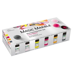 Set di colori ad effetto marmo Kreul Magic Marble Love Neon 6x20 ml