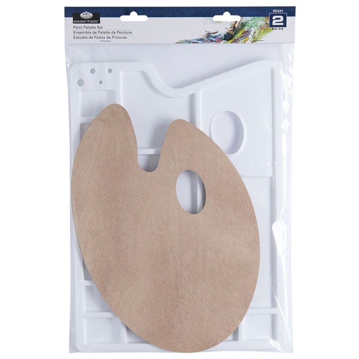 Set di due tavolozze Royal & Langnickel - legno e plastica