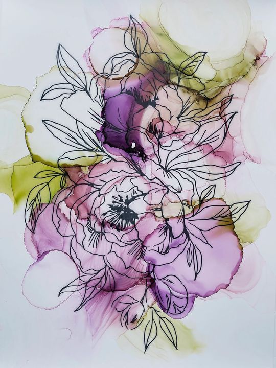 Set di inchiostri KAMENSKAYA 'GIRLS AND FLOWERS'