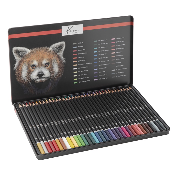 Set di matite colorate professionali a 72 colori scatola di latta