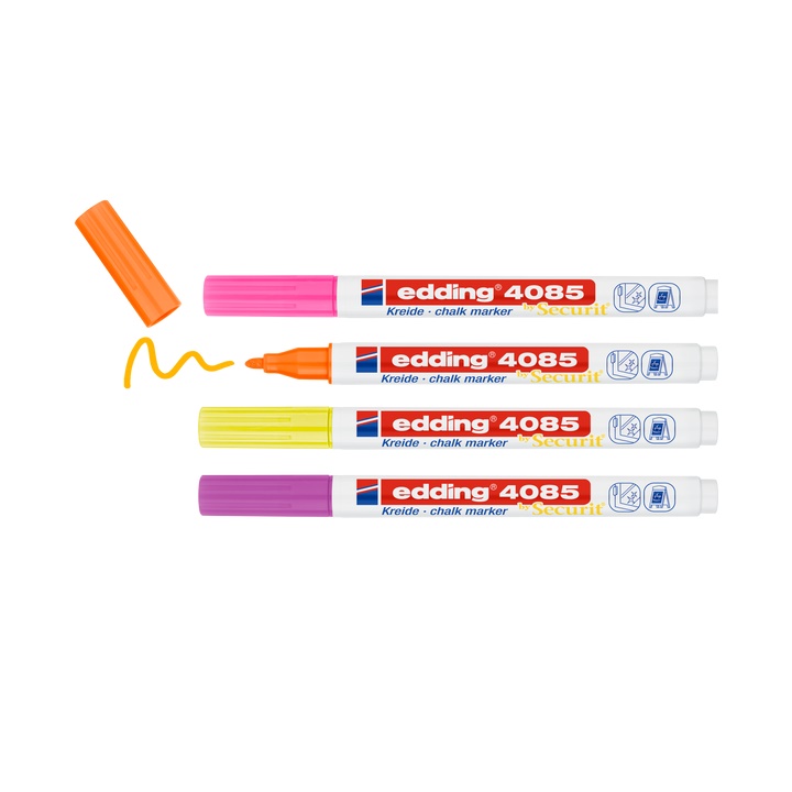 Set di pennarelli a gesso EDDING 4085 tonalità neon