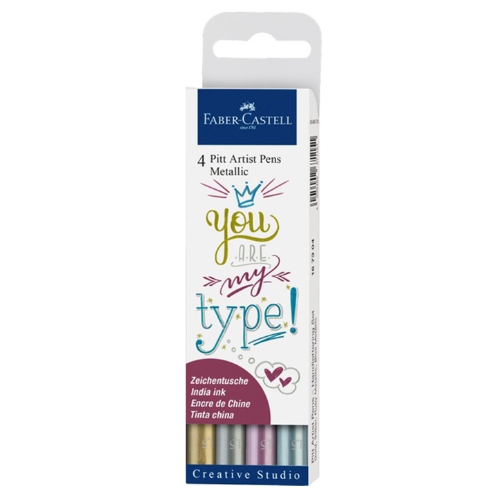 Set di pennarelli artistici PITT metallici My type - 4 pz