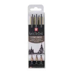 Set di penne tecniche SAKURA PIGMA MICRON set BROAD 3 pezzi
