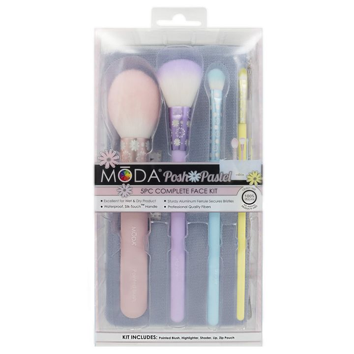 Set di pennelli cosmetici Posh Pastel 5 pezzi