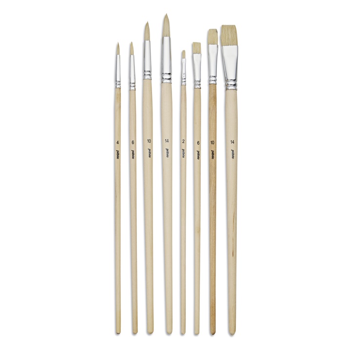 Set di pennelli per acrilico e olio PEBEO 8 pz.