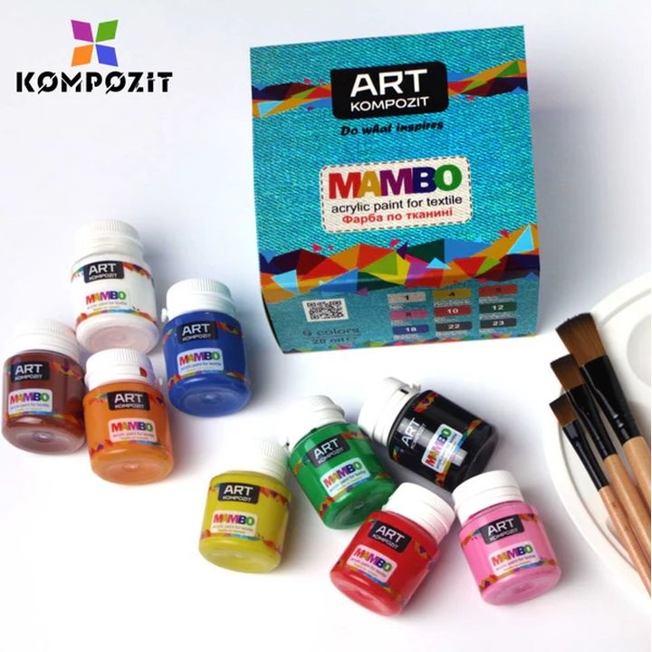 Set di vernici per tessuti e pelle Mambo Metallic