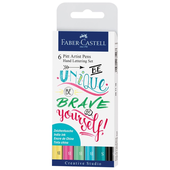 Set pennarelli artistici PITT Hand Lettering Unique - 6 pz