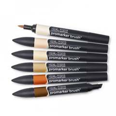 Set pennarelli Winsor & Newton Promarker / tonalità naturali