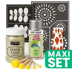Set per il rinnovo dei mobili con vernice spray argento - Avorio
