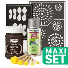 Set per il rinnovo dei mobili con vernice spray argento - Marrone