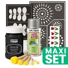 Set per il rinnovo dei mobili con vernice spray argento - Nero
