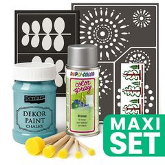 Set per il rinnovo dei mobili con vernice spray argento - Turchese