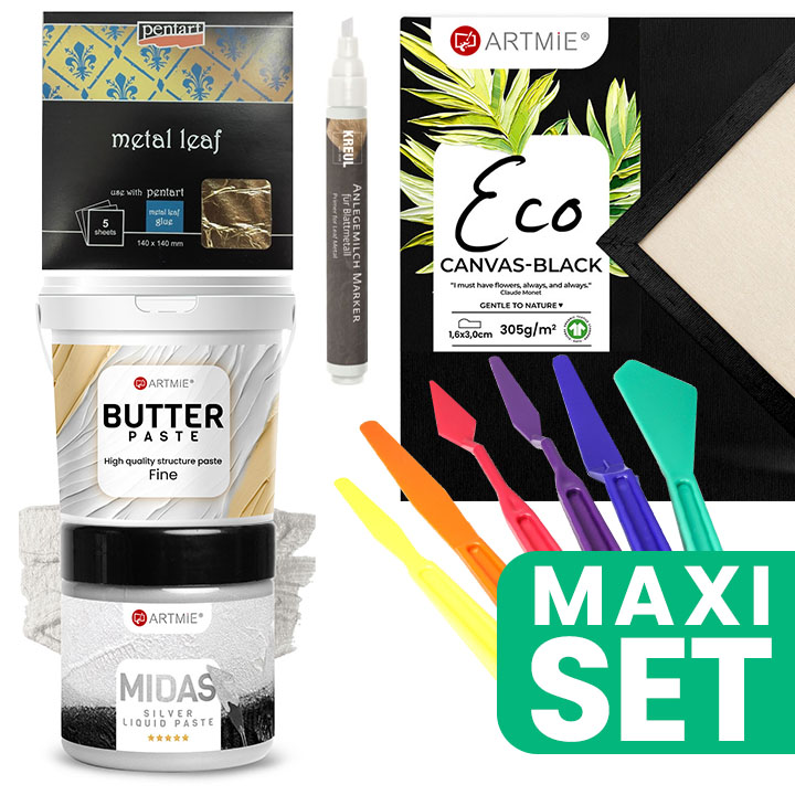 Set per la realizzazione di quadri d'arte in gesso argentato Set per la realizzazione di quadri d'arte in gesso argentato