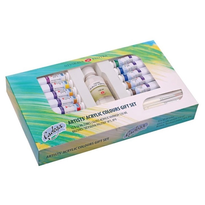 Set regalo dei colori acrilici Ladoga - 15 pezzi Set regalo dei colori acrilici Ladoga - 15 pezzi