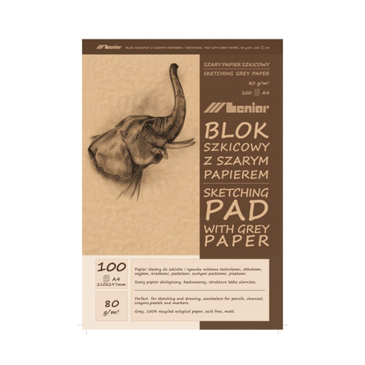 Sketchbook 50 [100] foglie marrone-grigio