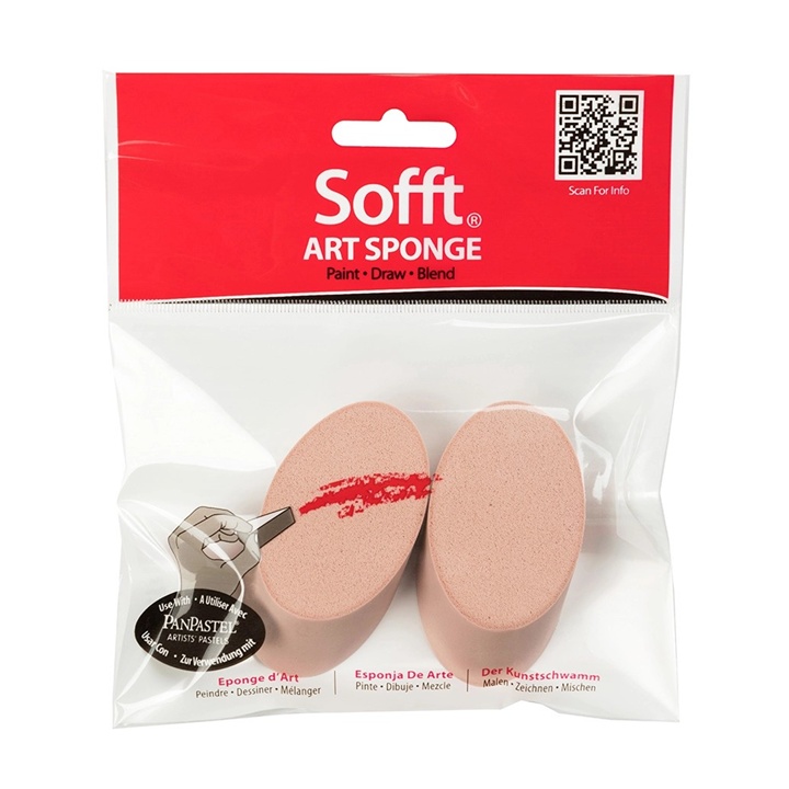Spugne per pastello angolate Sofft - 2 pezzi - rotonde