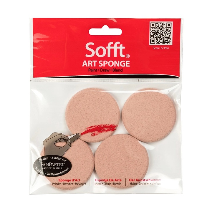Spugne rotonde per applicazioni pastello Sofft - 4 pezzi