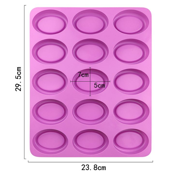 Stampo per sapone in silicone - ovale