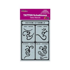Stencil autoadesivo per tatuaggi Mehndi-Symbols