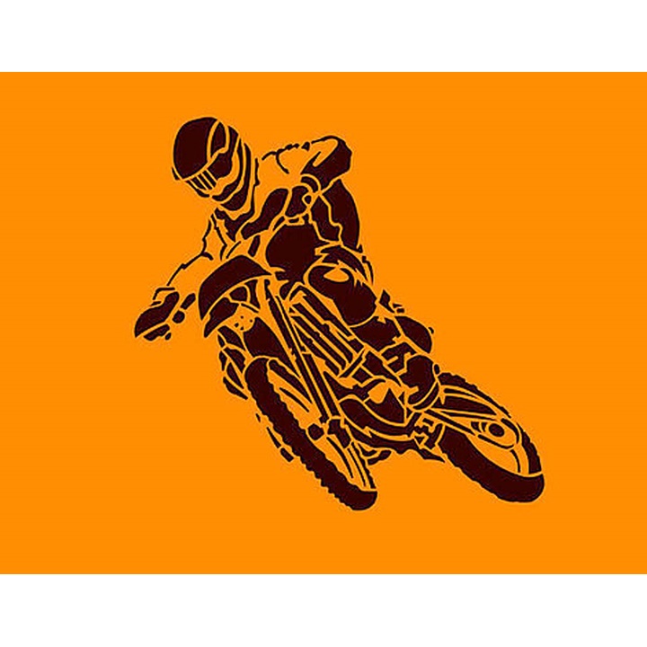 Stencil XXL Moto 5 pezzi 105x100 cm Stencil XXL Moto 5 pezzi 105x100 cm