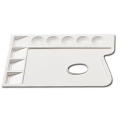Tavolozza rettangolare in plastica 17x25cm - 9 vaschette