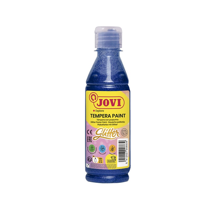 Tempera liquida glitterata JOVI 250 ml | Blue Tempera liquida glitterata JOVI 250 ml | Blue