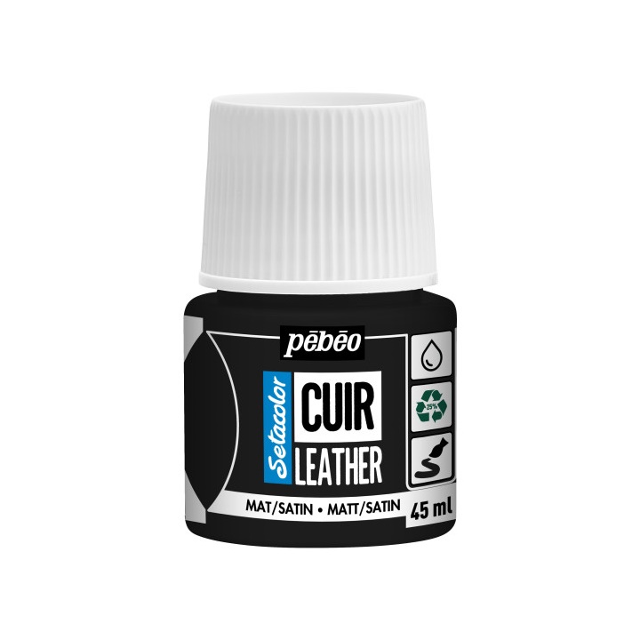 Tintura per pelle PEBEO SETACOLOR MATT/SATIN 45 ml | nero estremo Tintura per pelle PEBEO SETACOLOR MATT/SATIN 45 ml | nero estremo