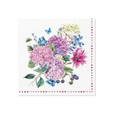 Tovaglioli a decoupage - Hydrangea Bouquet  - 1 pezzo