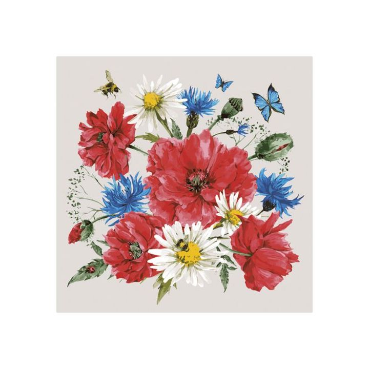 Tovaglioli a decoupage - Mix of Wild Flowers  - 1 pezzo Tovaglioli a decoupage - Mix of Wild Flowers  - 1 pezzo