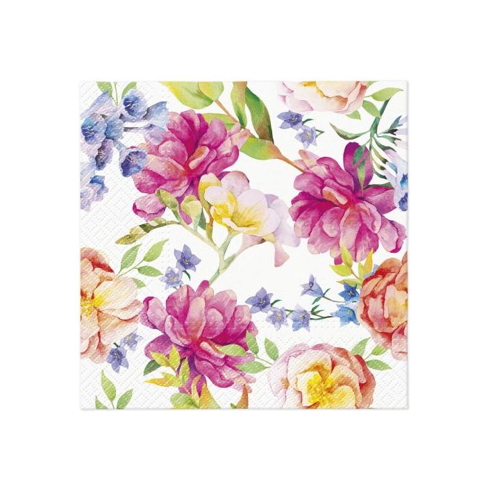 Tovaglioli a decoupage - Orchid with Peony  - 1 pezzo Tovaglioli a decoupage - Orchid with Peony  - 1 pezzo