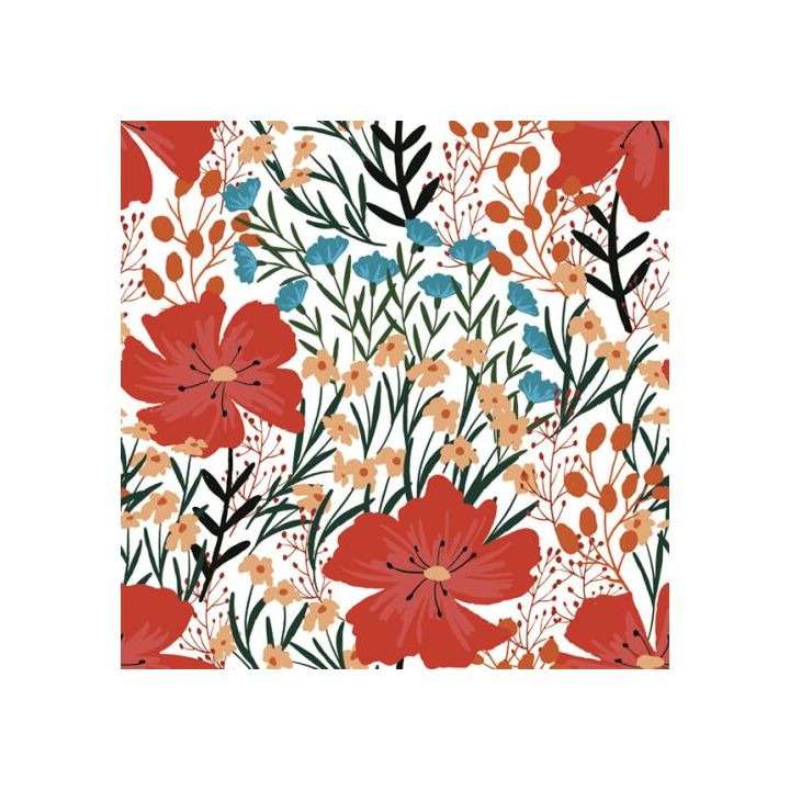 Tovaglioli a decoupage - Poppy and Wild Flowers  - 1 pezzo Tovaglioli a decoupage - Poppy and Wild Flowers  - 1 pezzo