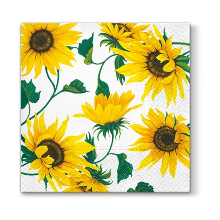 Tovagliolo per decoupage - Girasole - 1 pz Tovagliolo per decoupage - Girasole - 1 pz